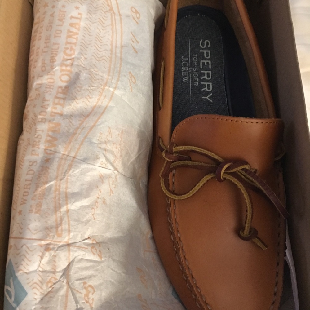 JCrew Sperry Leather Top Sider Loafers New Men’s 8
